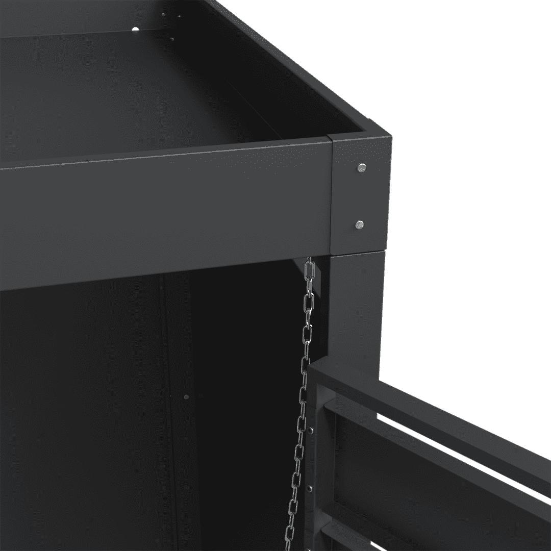 SIngle planter woodgrain & charcoal 8