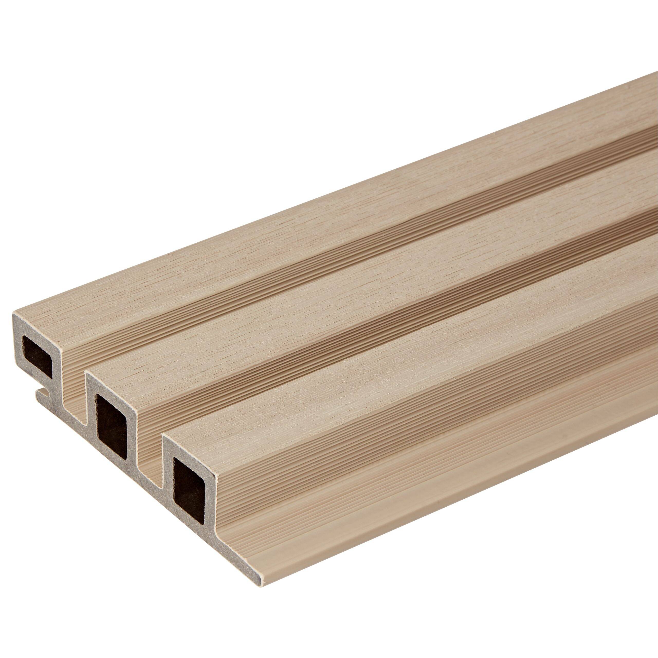 Light Oak Composite Slatted Cladding - 2.5m