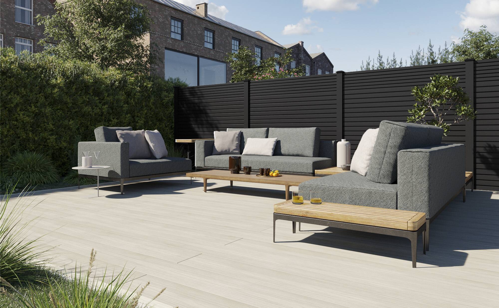 Light Grey Composite Decking Summer