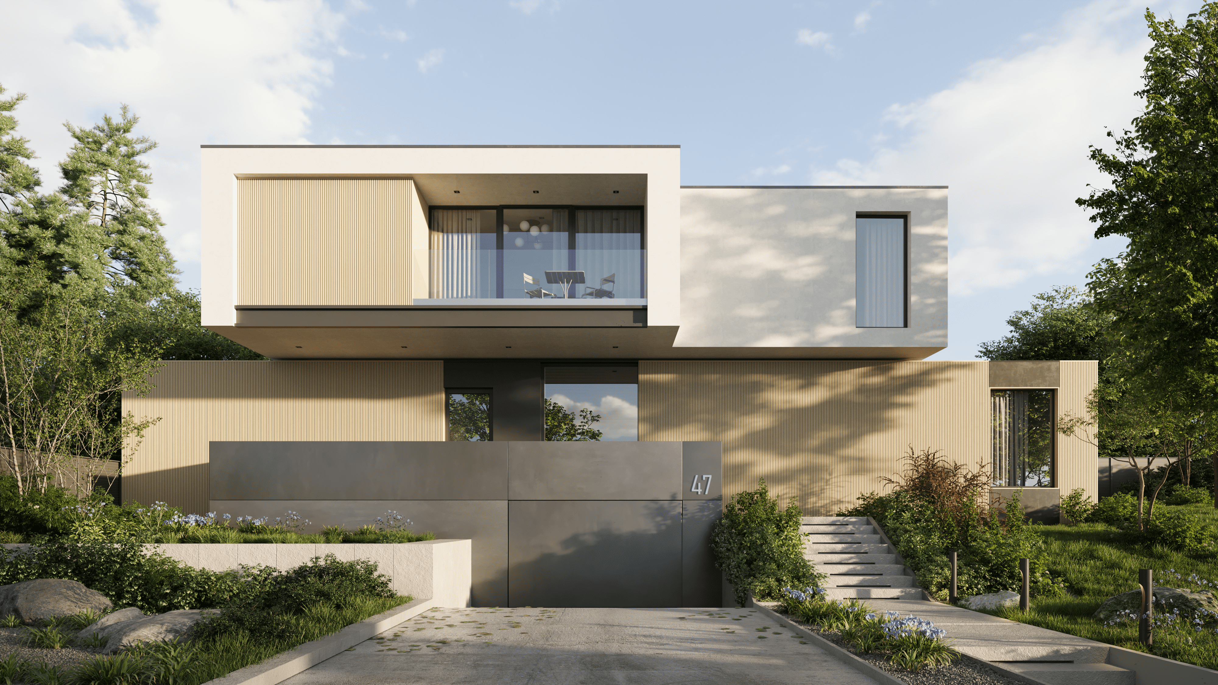 Ecoscape Light Oak Slatted Cladding_Lifestyle 1