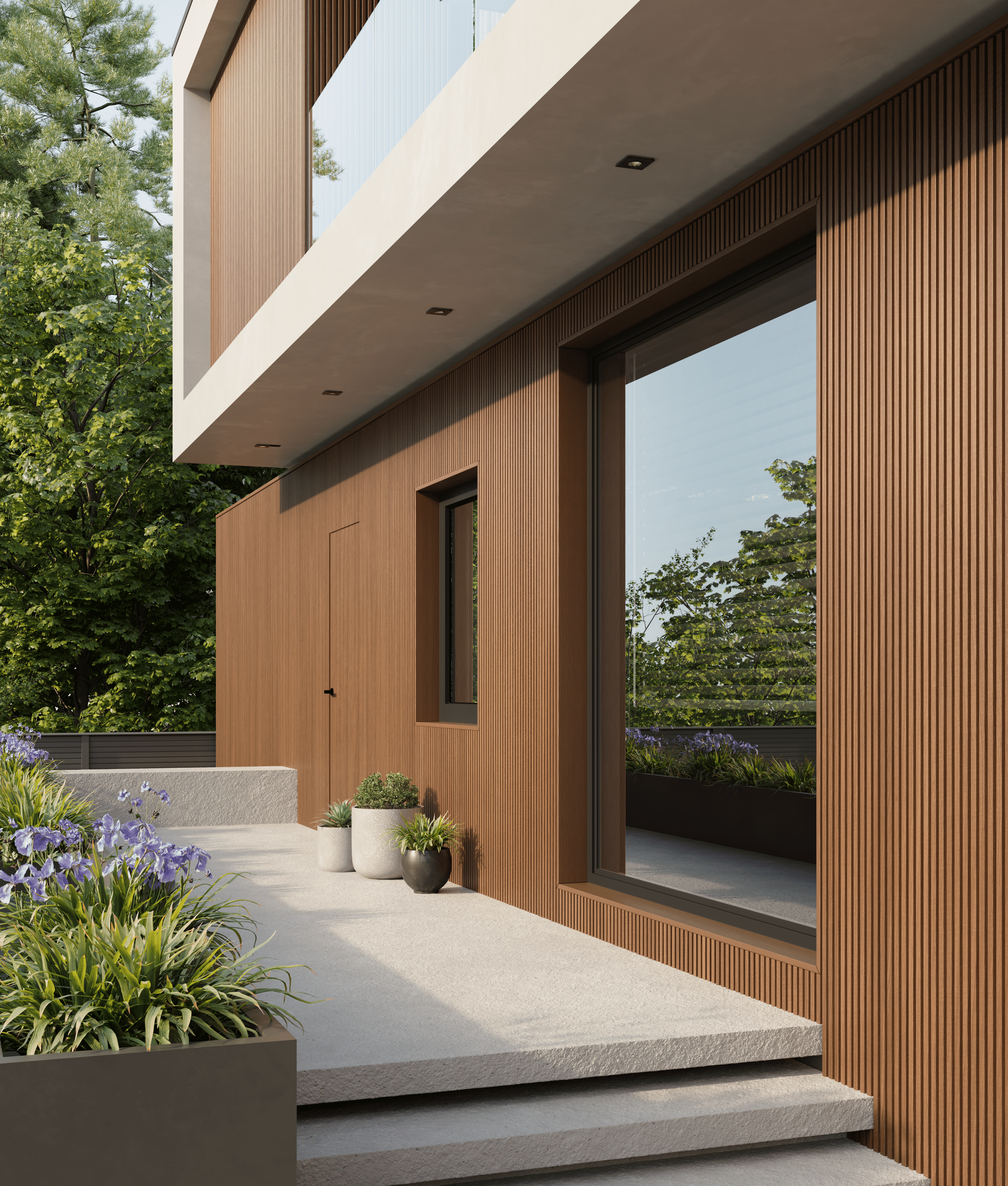 Slattted reveak trim