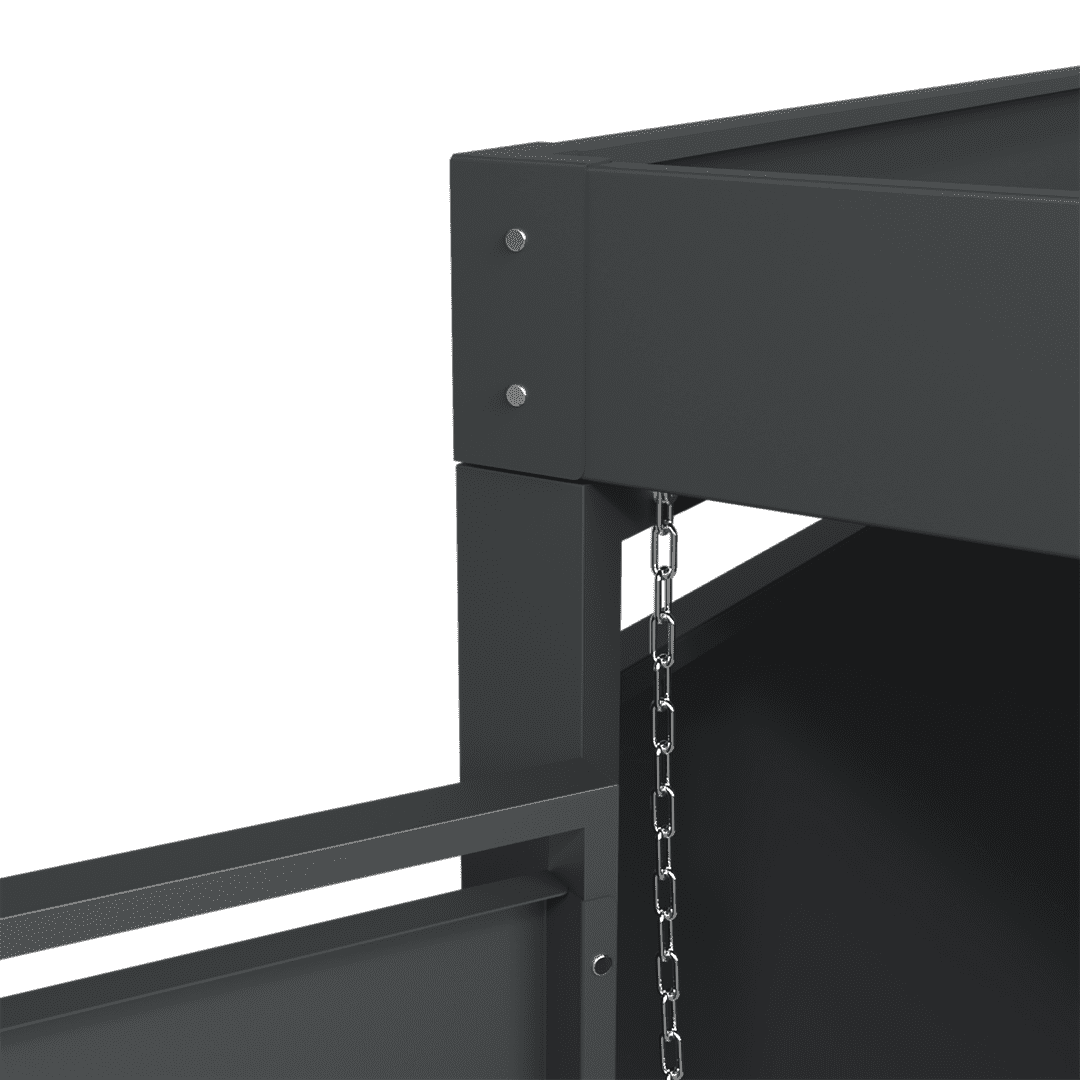 Double planter woodgrain & charcoal 5