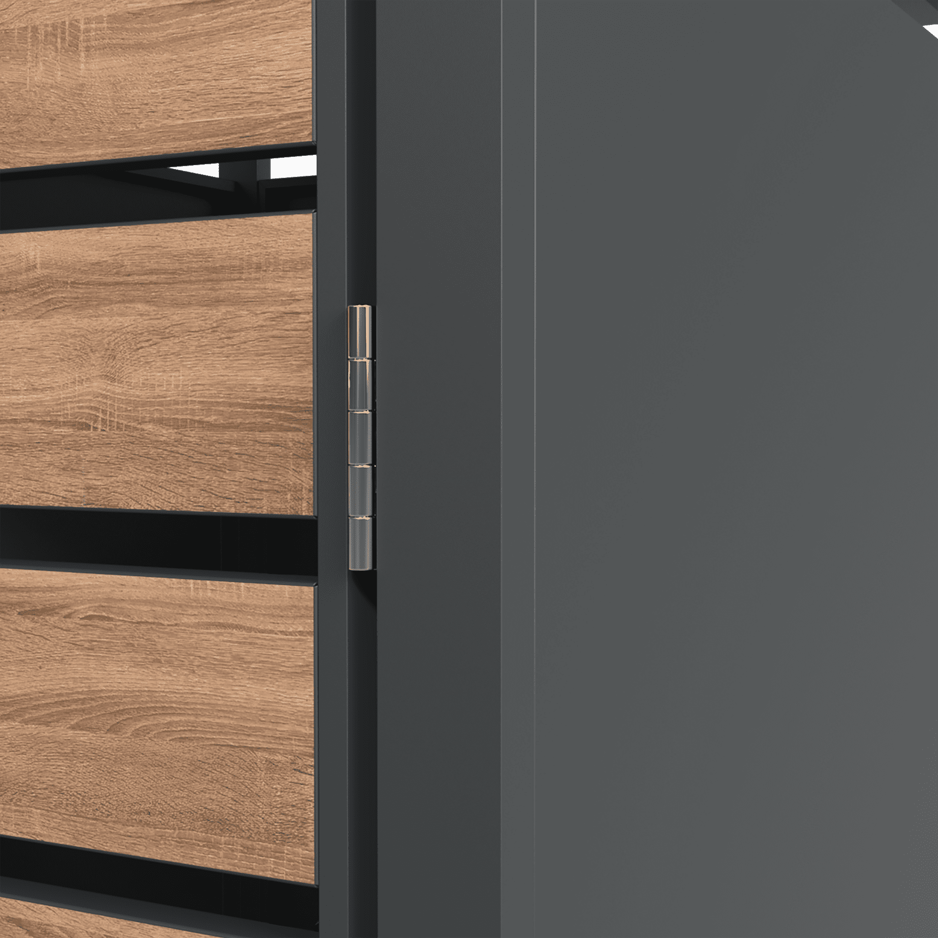 Single Planter Woodgrain & Charcoal 11