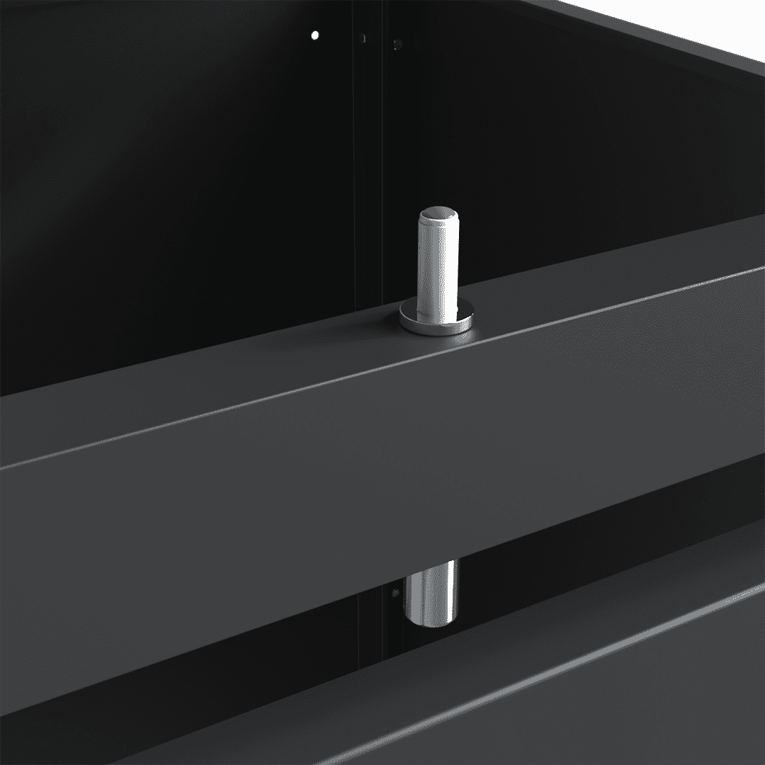 Single lid woodgrain & charcoal 8