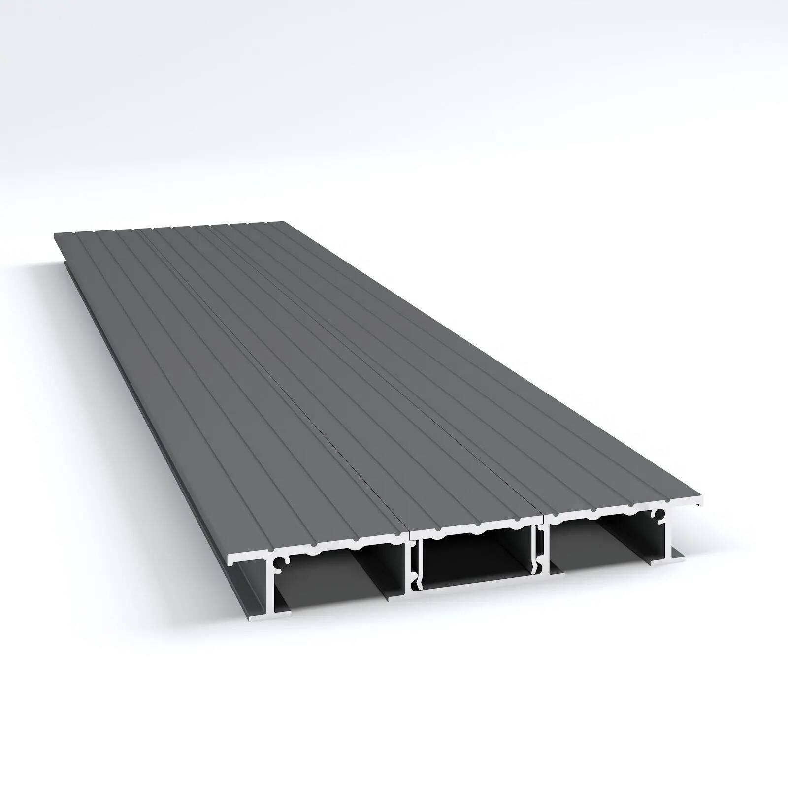 Easy Fit Aluminium Deck Board 3.6m, Dusty Grey
