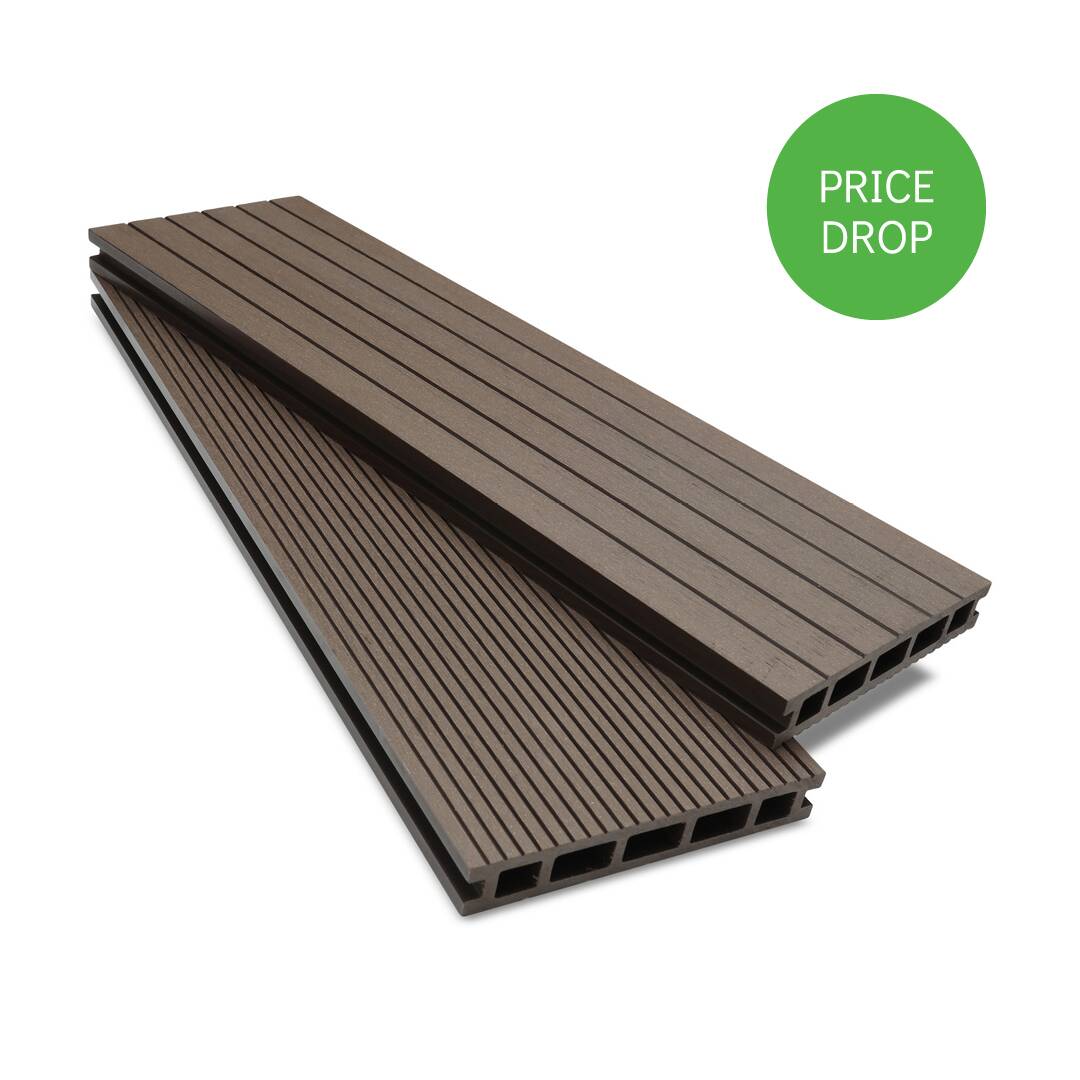 Walnut Composite Decking Board - 3m