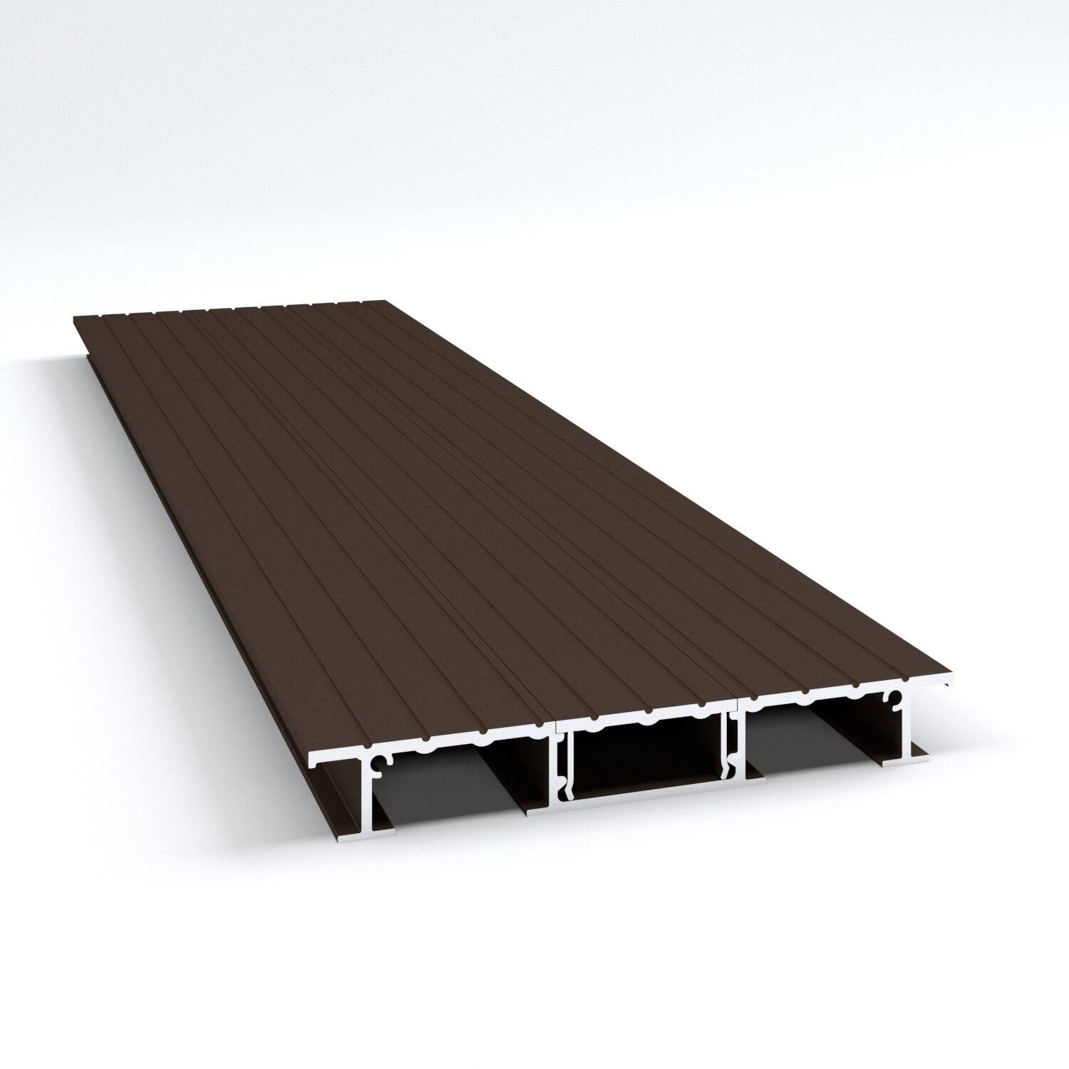 Easy Fit Aluminium Deck Board 3.6m, Sepia Brown