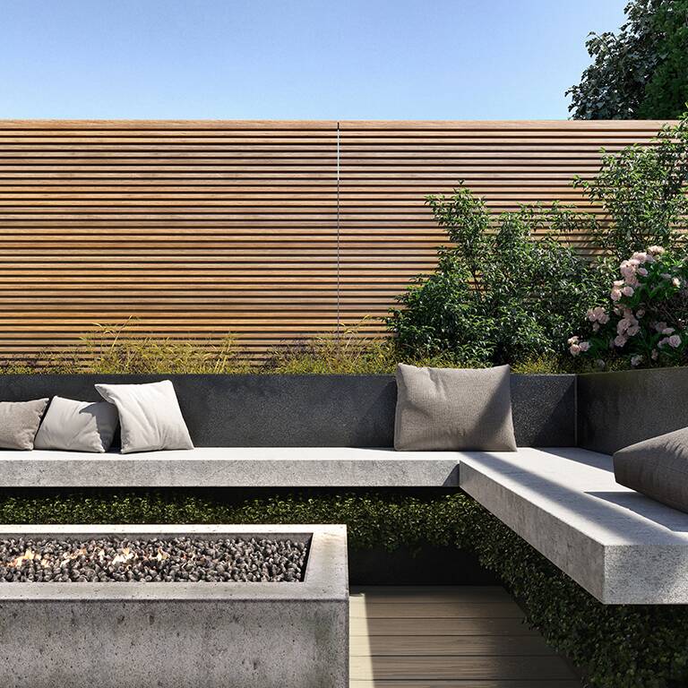 Spiced Oak Slatted Cladding 00