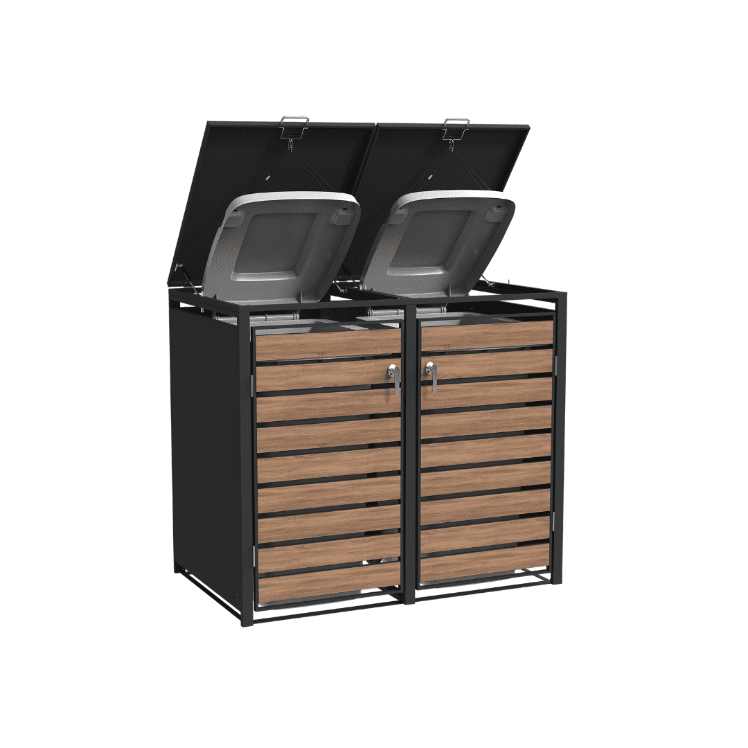 Double lid woodgrain & charcoal 4