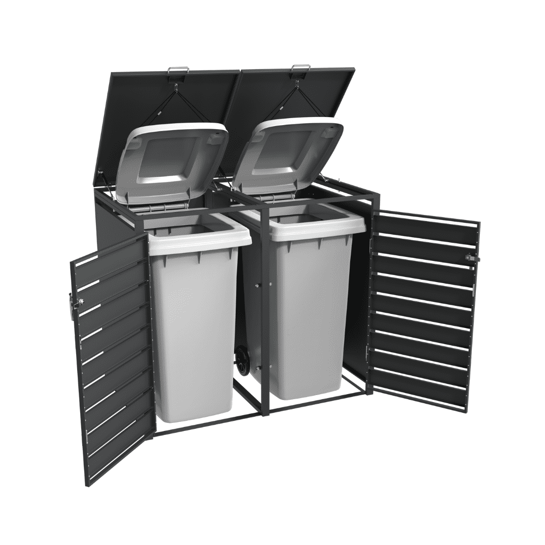 Double lid woodgrain & charcoal 6