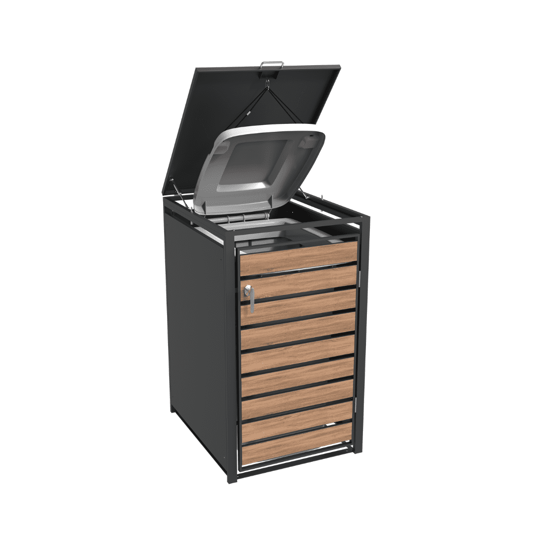 Single lid woodgrain & charcoal 5