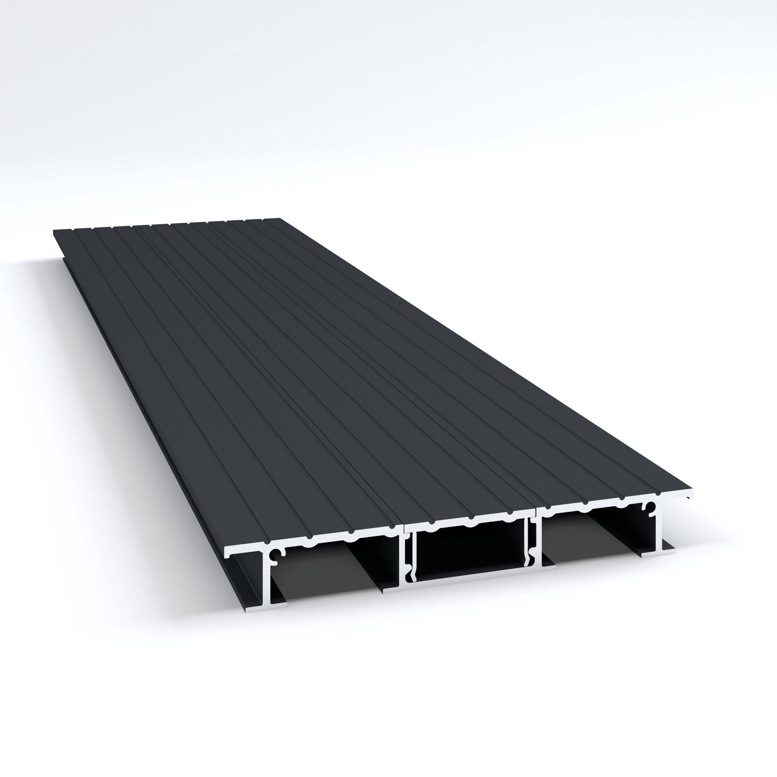 Easy Fit Aluminium Deck Board 3.6m, Anthracite Grey
