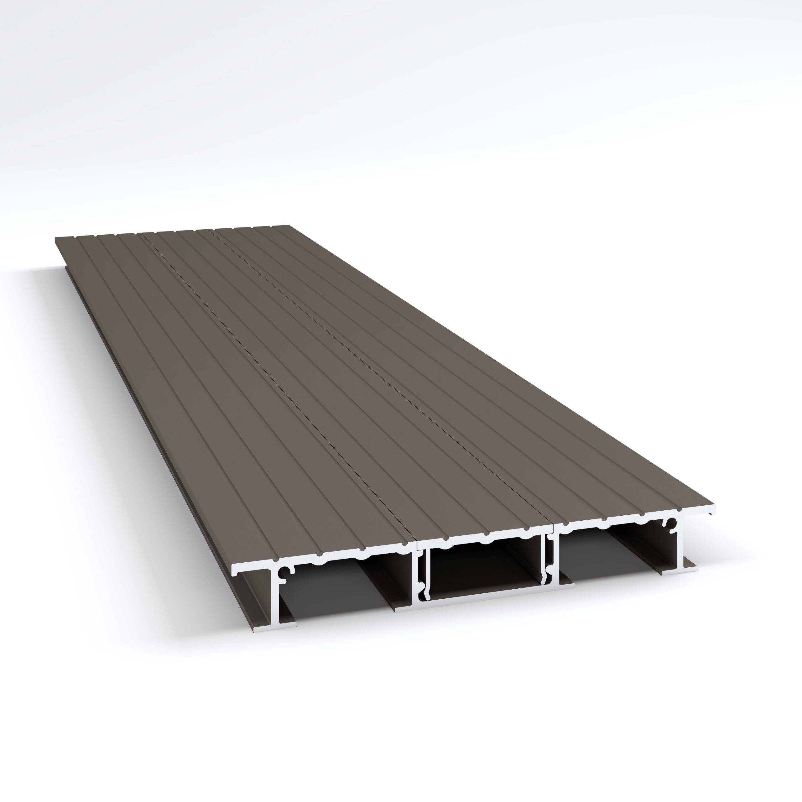 Easy Fit Aluminium Deck Board 3.6m, Beige Grey