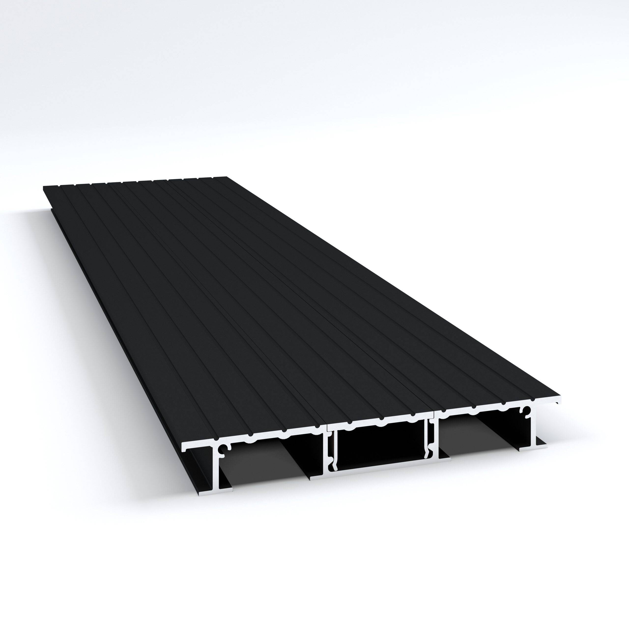 Easy Fit Aluminium Deck Board 3.6m, Jet Black