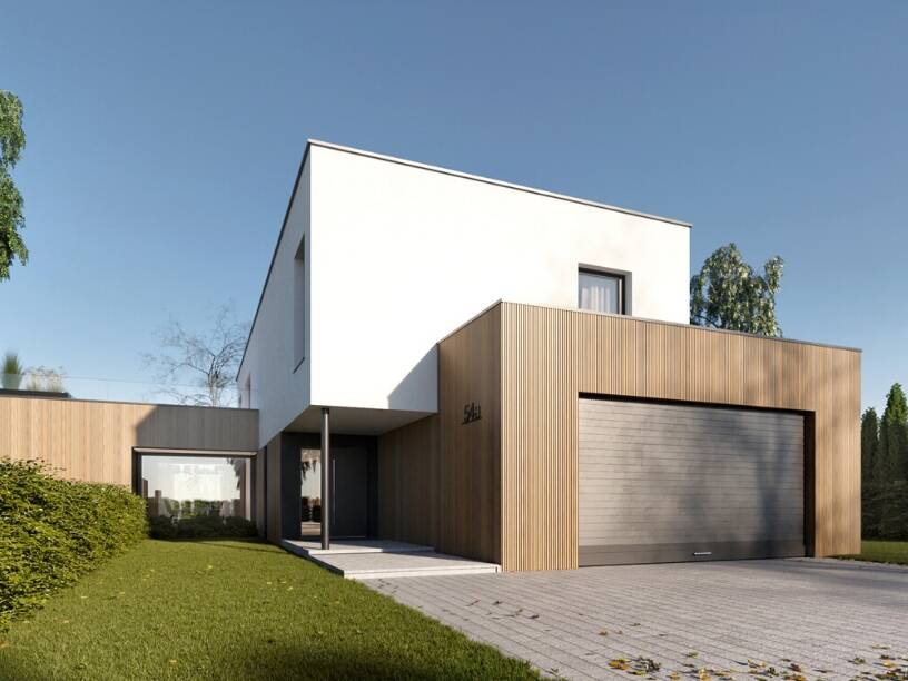 Spiced Oak slatted cladding on a project in central London