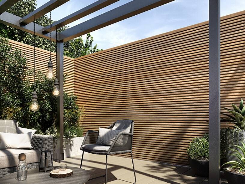 Slatted cladding project in Manchester