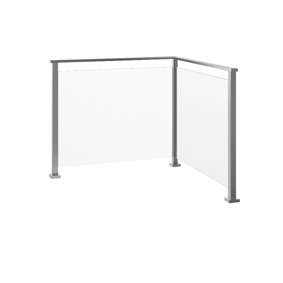 ECOAB_ Ecoscape Aluminium and Glass balustrade Satin Anodised with handrail_02