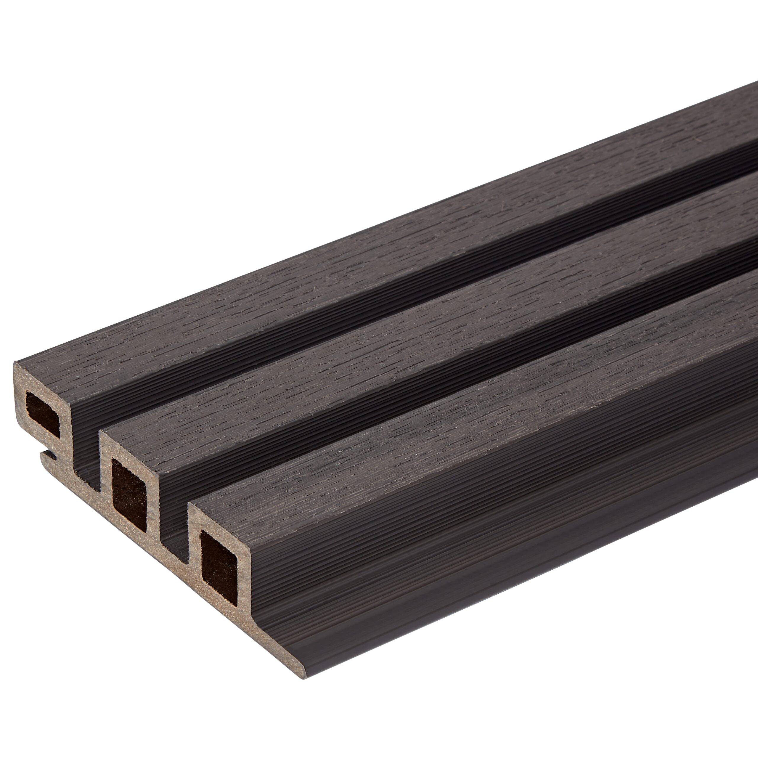 Argent composite slatted cladding board