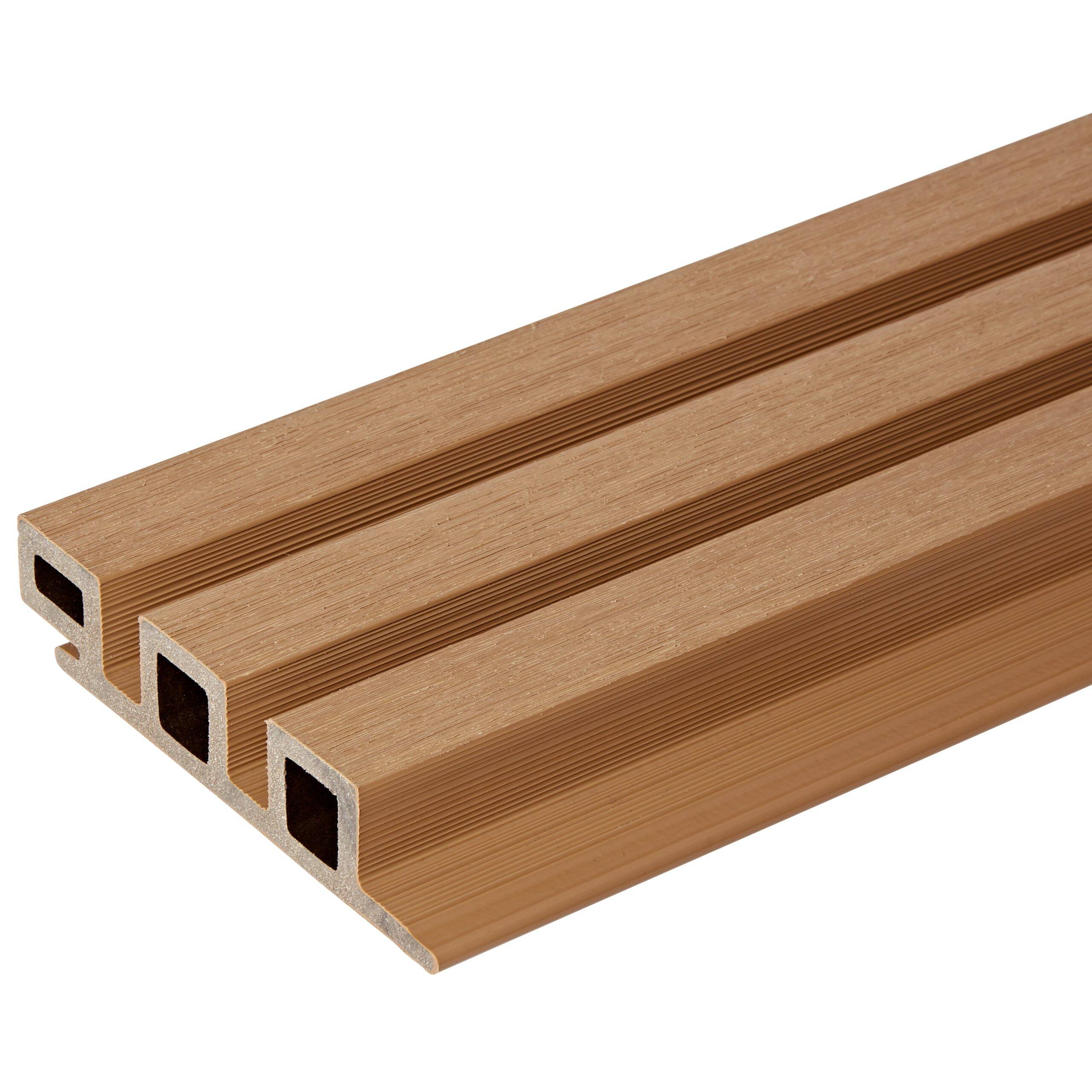 Natural Oak composite slatted cladding board
