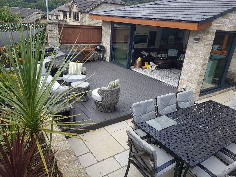 Clarity Charcoal composite decking was used on this domestic project in Bolton.