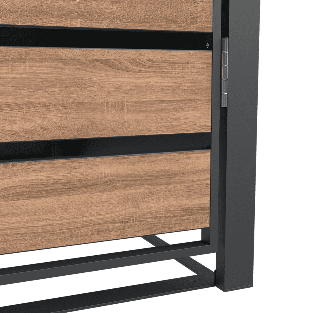Single lid woodgrain & charcoal 11
